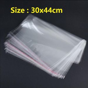 Hele 100 Stuks Transparant Doorzichtig Grote Plastic Zak 30X44 Cm Zelfklevende Afdichting Plastic Poly Zak Speelgoed Kleding verpakking OPP289i