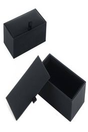 Hele 100 stuksslot Zwarte Manchetknoop Box Gift Case Houder Sieraden Verpakking Dozen Organizer DHL Hele Bins1774459