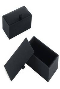 Boîte à boutons de manchette noire, lot de 100 pièces, porte-cadeau, boîtes d'emballage de bijoux, organisateur DHL entier Bins4182912