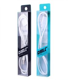 Hele 100pcSlot Blister Clear PVC Retail Packaging Bag Pakketten Doos voor 1 meter oplaadkabel USB -kabel 4 Color8380779