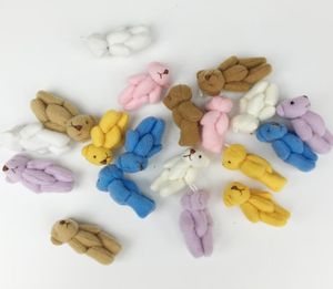 Hele 100pcslot schattige mini 4 cm joint bowtie teddy beer pluche kawaii kinderen speelgoed gevulde poppen bruidsgeschenk voor kinderen bl11455485436