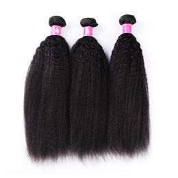 ensemble 10bundles lot 7a crépus raides cheveux brésiliens vierges tisse 1b naturel noir humain remy trame de cheveux pour les femmes noires foraw271O