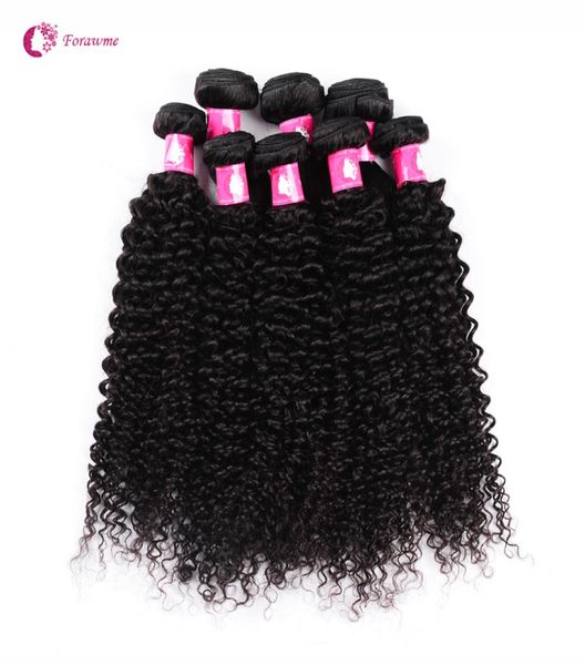 Entier 10bundleslot 7A Vierge Brésilienne Afro Bouclés Vague Cheveux Tisse 1B Naturel Noir Humain Remy Trame de Cheveux Pour Les Femmes Noires Fora6273352