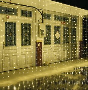 Hele 10m x 5m 1600 LED Outdoor Home Christmas Decoratief Xmas String Fairy Curtain Strip Garlands Party Lights for Wedding Dec238S1259852