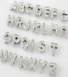 Hele 10 mm 130pcslot az volledige steentjes dia letters diy alfabet charme accessoires geschikt voor 10 mm huisdier sleutelhangers2926019