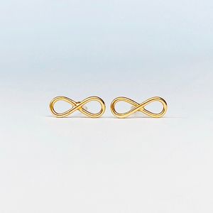 Hele 10pair / partij Boho Infinity voor vrouwen Sieraden Mode Aretes de Mujer Rose Gold Cute 8 Shape Cross Oud Oorbellen