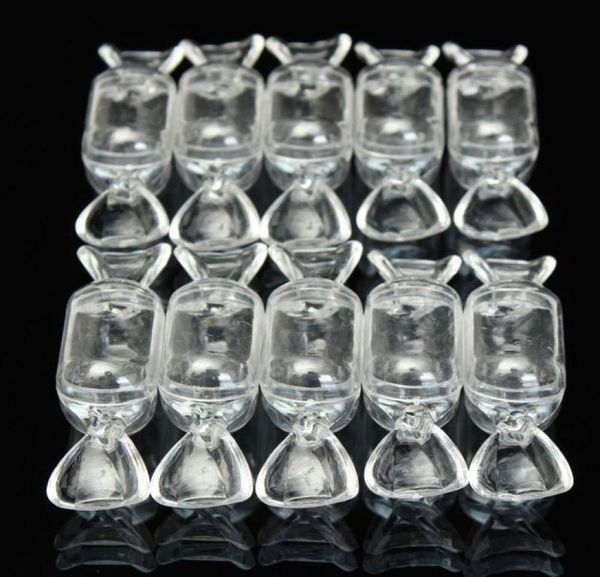 Boîtes de bonbons de mariage en plastique entier 10pcs en plastique transparent transparent transparent de forme de rangement de rangement de rangement de baby shower 3224892