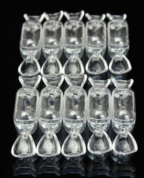 Boîtes de bonbons de mariage en plastique entier 10pcs en plastique transparent transparent transparent de forme de rangement de rangement de rangement de baby shower 3715827