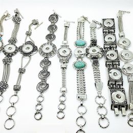 Bracelets à pression pour femmes, 10 pièces entières, taille 18MM, breloques à faire soi-même, chaîne à boutons, bijoux à la mode, goutte, flambant neuf, 273Q