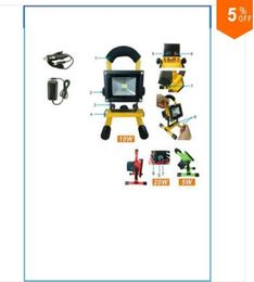 Lumières d'inondation portatives entières de 10W 20W rvb LED LED lumière d'inondation Rechargeable LED éclairage de secours extérieur grande remise 7485429