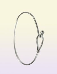 whole 12pcs lot stainless steel Silver Adjustable Bangle Bracelet Fashion Simple design thin wire cuff bangle jewelry findings5537104