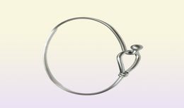 whole 12pcs lot stainless steel Silver Adjustable Bangle Bracelet Fashion Simple design thin wire cuff bangle jewelry findings3626930
