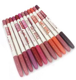 Maquillage entier 12pcslot menow vendant en bois lipliner crayon assorti 12 couleurs crayon à lèvres imperméable P140026583755