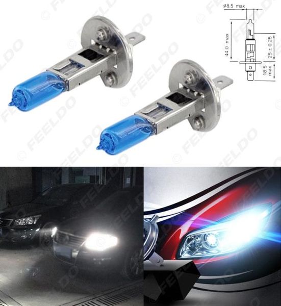 Phares antibrouillard de voiture blancs, ampoule halogène, Source de lumière de stationnement, 12V H1 55W 100W, 20248227579