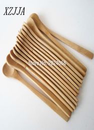 Entièrement 15pcs 7 5 pouces en bois cuillère écologique japonaise de table de table en bambou scoop scoop café miel ther la loucheur qualité 1599088