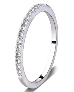 Hele 18k Vergulde trouwringen voor Vrouwen Gesimuleerde Diamanten Verlovingsring Ster Sieraden 8366131