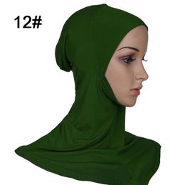 Intero-1 pz 43x45 cm plus size Modale Musulmano Sotto La Sciarpa Cappello Berretto Bone Cofano Hijab Islamico Usura della Testa Collo copertura petto pick 20 col290S