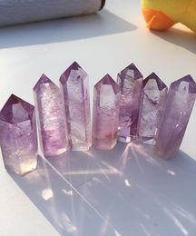 Entier 1pcs de haute qualité 100 amethyste violet naturel en tringle de pierre de pierre cristalline reiki guérison8926313