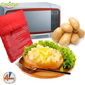 Bolsa de papa roja al horno en microondas, entera, 2 unidades por lote, para una cocción rápida, 8 papas a la vez en solo 4 minutos, papa lavada 257T