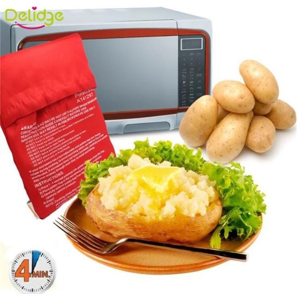 Sac de pommes de terre rouges cuites au four à micro-ondes, lot de 2 pièces entières pour une cuisson rapide et rapide de 8 pommes de terre à la fois en seulement 4 minutes, pomme de terre lavée 297i