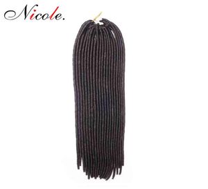 Des locs faux de 20 pouces Crochet Kanekalon Traids Human Hair Extensions 18 Strandspack Synthetic Weave for Black Women8080229