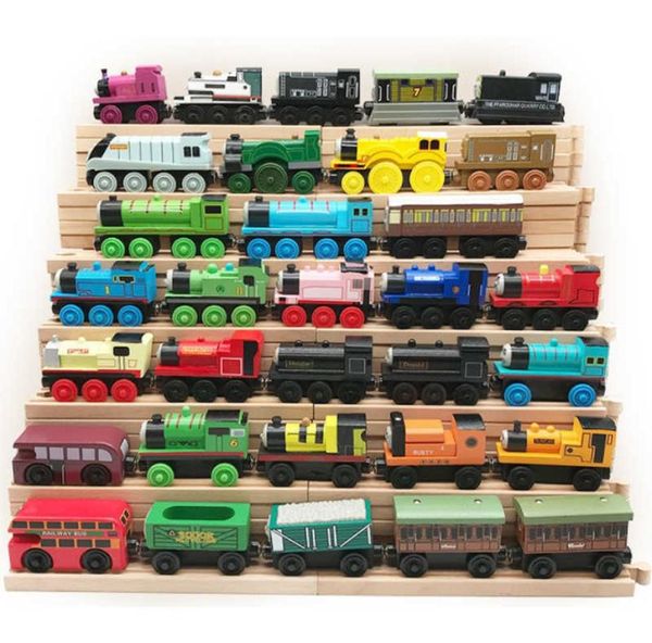 Trains à voies magnétiques connectables en bois, 20 pièces entières, pour garçons et filles, jouet éducatif pour bébés, 9221517