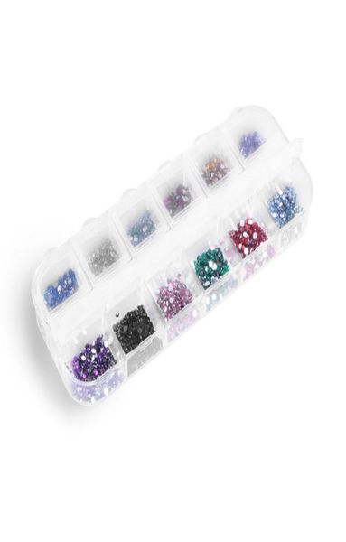 Entièrement 2000pcs ongles mixtes strass de régime polonais français faux pointes décorations 2 mm en cristal à plats de colle strue de colle pour man5857494