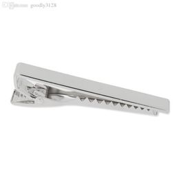 Whole-2015 New Silver plated Tie Clip Pin Fermoir Bar 51 MM Silver Toned Wedding Metal Tie Clips Blanks For Men Women-C4689243R