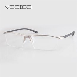 Whole- 2016 Moda Titanium montura de gafas sin montura Marca Hombres Gafas traje gafas de lectura P9112317W