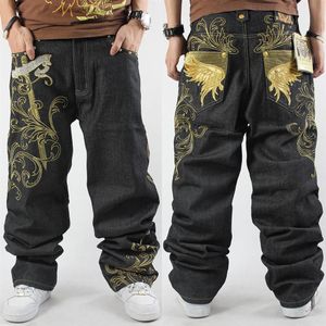 Whole-2016 Nouveaux hommes Hip Hop Baggy Jeans pour Street Dancing Skateboard Loose Fit Haute Qualité Broderie Plus Taille 30 à 279K