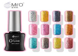 Entièrement 2016 Nouveau MRO Super Glitter UV Gel Nail Rustrnis Gel Varnishs Nails Esmaltes Permanentes de UV Gel Professional Vernis A 2462138