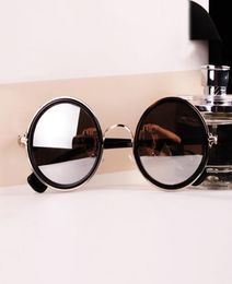 Entier 2016 nouvelles femmes hommes rond années 50 Vintage lunettes de soleil miroir lentille lunettes de soleil lunettes pas cher gafas de sol Z11434857