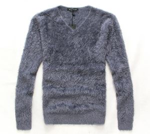 Hele 2016 winter nieuwe aankomst Men039s kleding mannelijke mode slanke vneck pullover mohair trui bodemhirt heren casu1919827