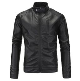 Vestes entièrement classiques de style classique 2017 vestes en cuir Pu Men Slim Veste à moteur masculin Men039 Vêtements Chupas de Cuero Hombre3717825