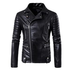 Veste entièrement moteur 2017 Veste en cuir masculin 2017 Man039s Veste en cuir crâne de vache véritable Veste en cuir Slim Coat7744236