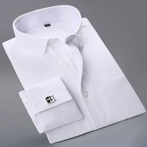 Heel 2020 Nieuwe Franse manchetknop Mannen Draai shirts klassieke lange mouw formele zakelijke mode shirts camisa masculina manchetli277o