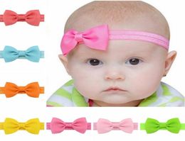 Entièrement 20pcslot bébé fille petit noix de nœud baissier diy ruban grosgrain bands élastiques élastiques pour le bébé accessoire de cheveux pour enfant 8489198