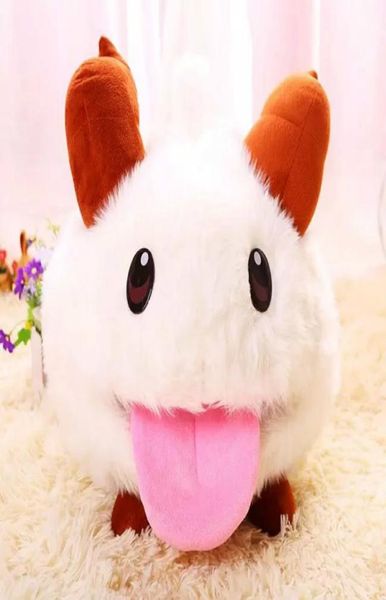 Entier 25 cm mignon jeu League of Legends PUAL LOL limité Poro peluche peluche Kawaii poupée blanc souris dessin animé bébé Toy6662054