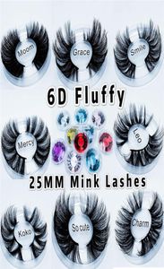 Coussins de vison 6D de 25 mm 6d épais épais Wispy Fluffy Fluffy Fairsh cils 3D 103050100 PAPAIR