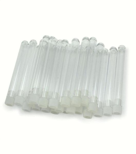 Tube à essai vide en plastique transparent mignon de 25 pièces entiers faire des bouteilles de souhait avec des bouchons blancs souhaitant des flacons de message conteneur Cra3885693