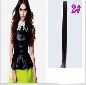 Hele 26quot 100 Menselijk PU EMY Tape Skin Hair Extensions 20pcs40g 2 DONKERSTE BRUIN 5setslot DHL 1039721