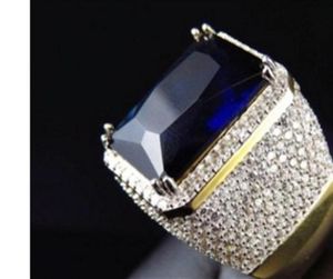Hele tas van 2 stuks mode up-kwaliteit diamant goud gevuld herenring maat 611 chique cadeau 4 69y290P5869386