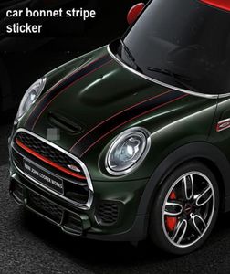 hele 2PCSlot KK Mini JCW Mini Cooper S One John Cooper Works Countryman Car Body Sticker Car Bonnet Stripe Stipe Stipe Stiper Car Styli1793830