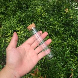 Bouteilles en verre entières de 30 120mm 60ml, flacons, bocaux, tube à essai avec bouchon en liège, bouteilles vides en verre transparent, 24 pièces, lot1201v