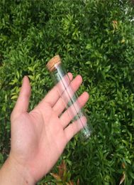 Entièrement 30120 mm 60 ml bouteilles en verre flacons de flacons bocaux tube à essai avec bouchon de liège en verre vide bouteilles transparentes transparentes 24pcslot13176313