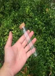 Entièrement 30120 mm 60 ml bouteilles en verre flacons de flacons de flacons de bocaux de bocal avec bouchons de liège en verre vide transparent transparent 24pcslot15344224