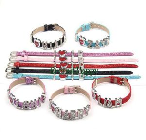 ensemble 30pcs MIx 2013 Mode Charme One Direction Nom Bracelet J'aime 1D Brillant Cristal Curseur lettres en cuir bracelet3163077