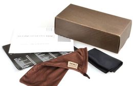 Hele 30 pcslot modepapier koffie kleurmerk zonnebrillen ineens en bruine glazen pouch6742200