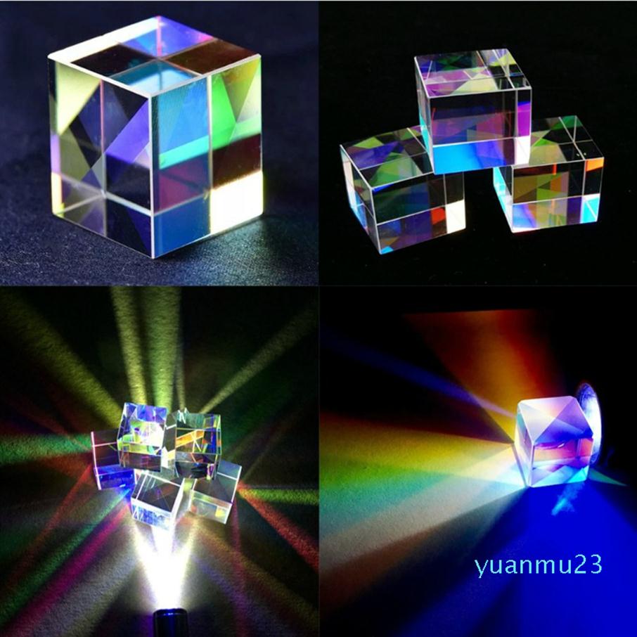 Hela 32 32 32mm 6 sidor Cross Dichroic X-Cube Prism Combiner Splitter Glass Prism Educational Teaching Tools Research Decorations PRIS290Q