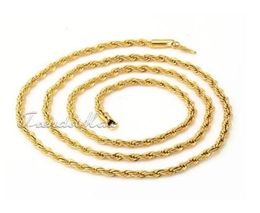 Entier 345 24K Collier plaqué Gold Collier Corde Mentide Chaîne Womens GF Jewelry GNM283260835